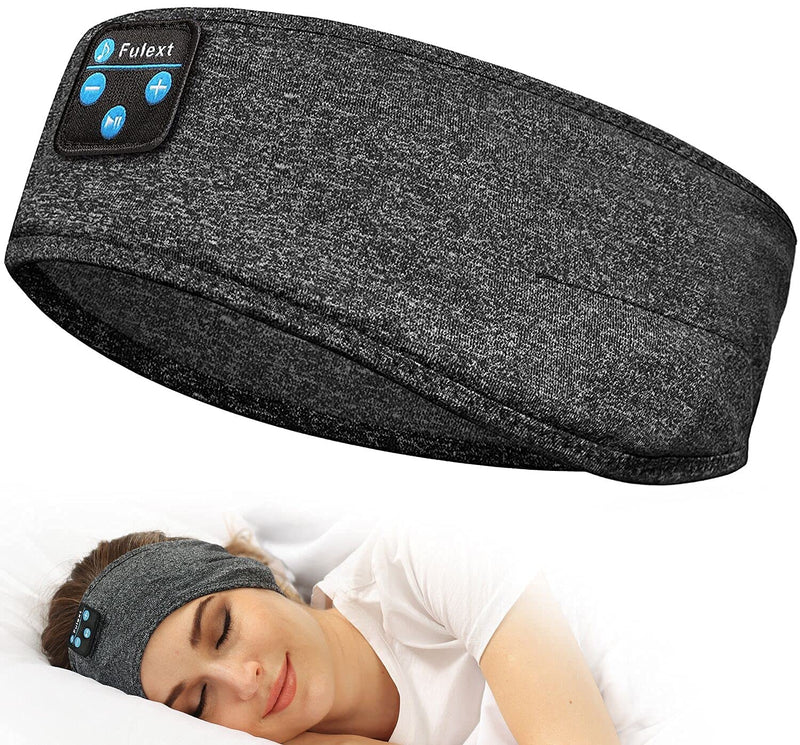 Sleeping Headphones Bluetooth Headband, Perytong Soft Sleep Headphones Headbands,Long Time Play Sleeping Headsets with Built in Speakers Perfect for Workout,Running,Yoga,Travel DarkGray