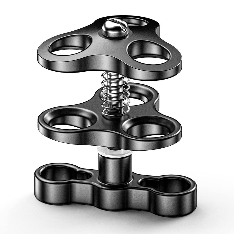 Sea frogs Triple Ball Clamp Diving Camera Bracket Aluminum Spring Flashlight Clamp for Diving Underwater Photography System CP-4