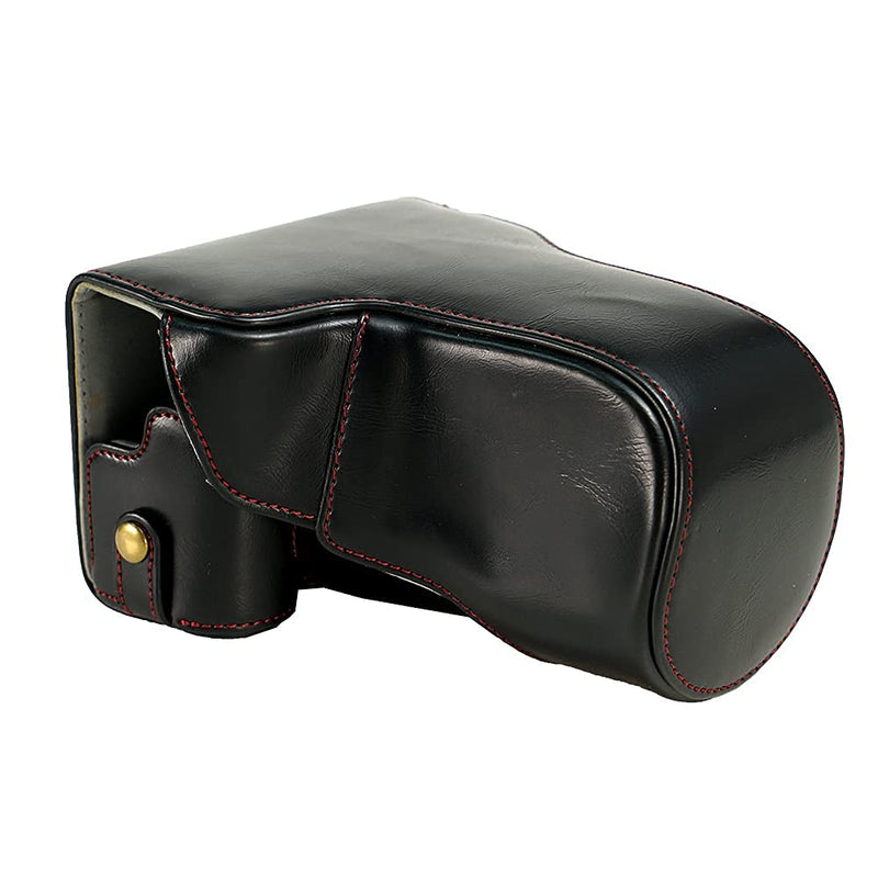 Camera Case for Canon EOS M3(18-55mm) Camera PU Leather Camera Case Bag Cover with Strap Black
