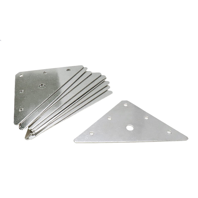 Mending Plates Mcredy Straight Brackets 4.3" Flat Corner Braces for Repairing Furniture Silver Stainless Steel Set of 10