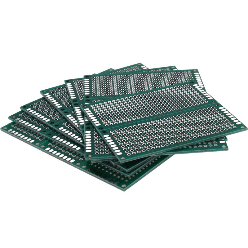 Heyiarbeit 20Pcs 3x7cm Double Sided PCB Board Tinned Through Holes Universal Printed Circuit Proto Board for DIY Soldering Electronic Projects Practice Test Circuit