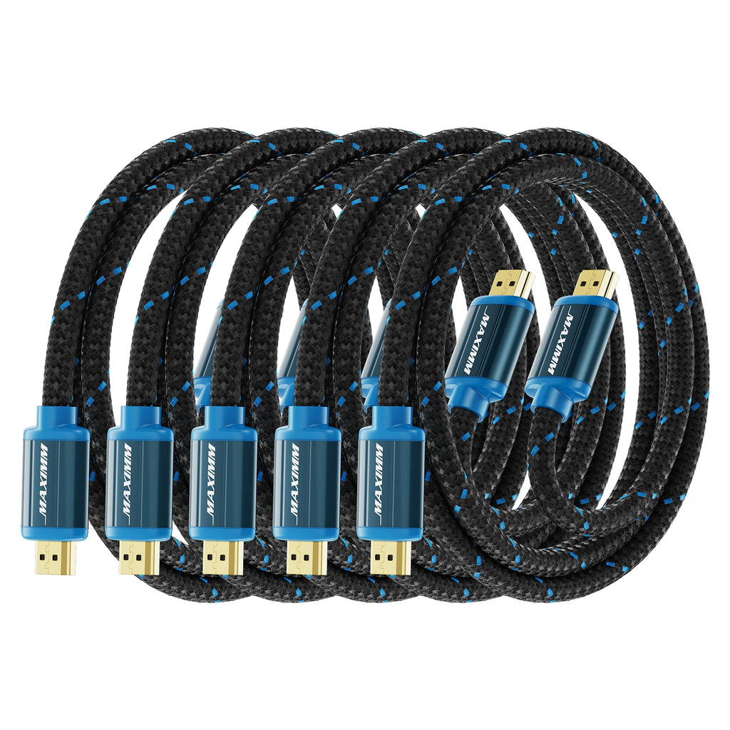 HDMI Cable 4K HDMI 2.0, 3ft, Certified 18Gbps, 4K@60Hz Ultra High-Speed Gaming HDMI Cable, 4K Cable, 5 Pack, UL-Listed 3 Feet