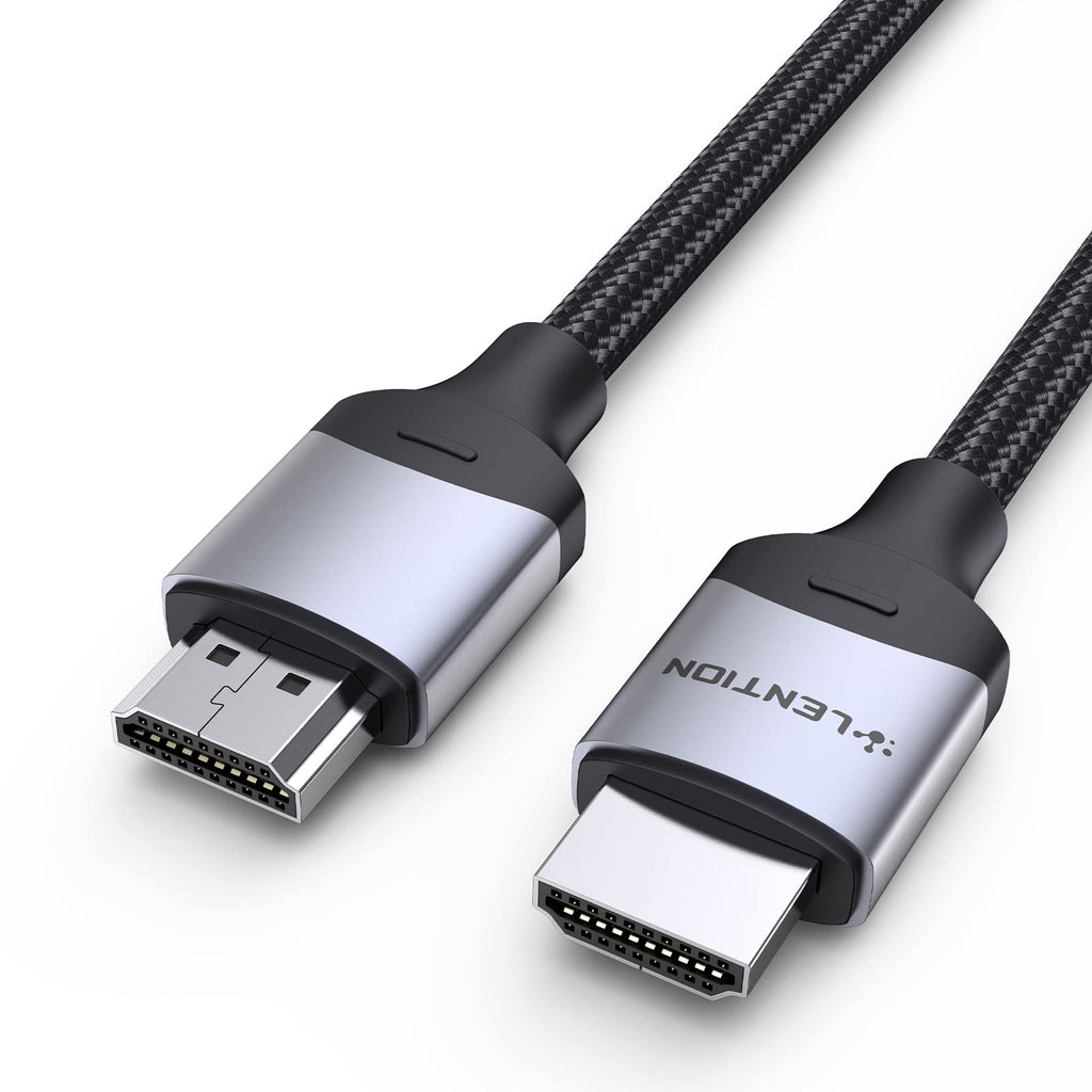 LENTION 8K HDMI Cable 10ft, 48Gbps Ultra High Speed HDMI to HDMI Cables, 8K@60Hz, 4K@120Hz, HDCP 2.2 & 2.3, eARC HDR10, Compatible with Laptop, Monitor, PS4/5, Xbox One, TV, More(CB-HH21, Space Gray)