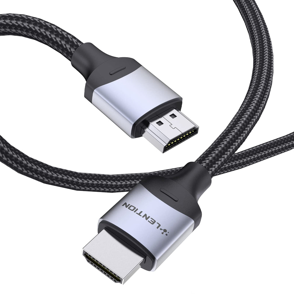 LENTION 8K HDMI Cable 6.6ft, 48Gbps Ultra High Speed HDMI to HDMI Cables, 8K@60Hz, 4K@120Hz, HDCP 2.2 & 2.3, eARC HDR10, Compatible with Laptop, Monitor, PS4/5, Xbox One, TV, More(CB-HH21, Space Gray)