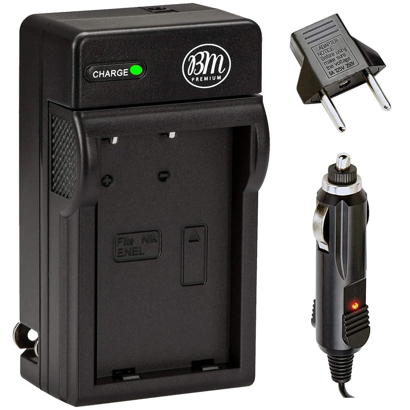 BM Premium EN-EL3, EN-EL3E Battery Charger for for Nikon D50, D70, D70s, D80, D90, D100, D200, D300, D300S, D700, D900 Digital SLR Cameras (MH-18a Replacement)