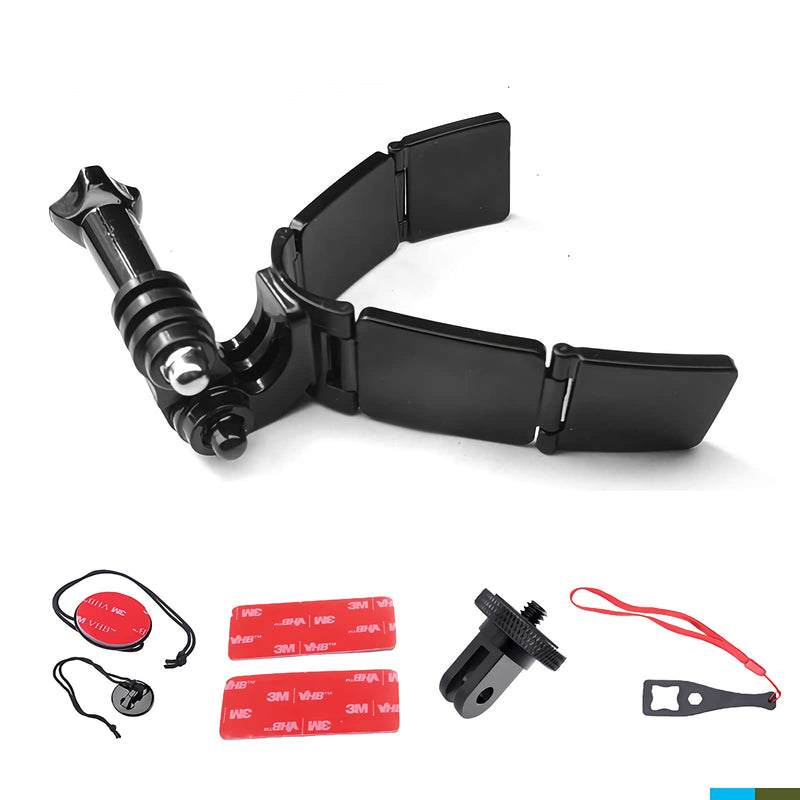 SRUIM Motorcycle Accessories Helmet Chin Mount Kit for Insta360 One X2, X, R, Go 2, GoPro Hero 10, 9, 8, 7, 6, 5, 4, Session, 3+, DJI Osmo Action 2, AKASO, SJCAM, Xiaomi Yi Action Cameras