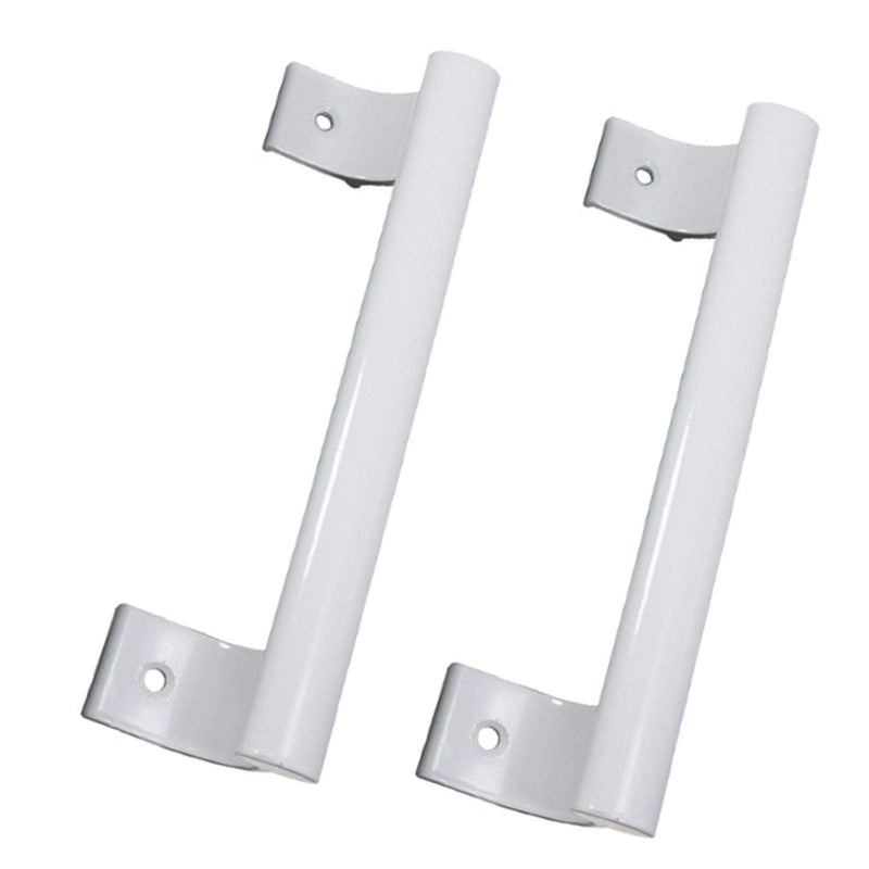 CALIDAKA 2PCS Sliding Door Handle Aluminum Alloy Anti Rust Closet Drawer Easy Install (White) White