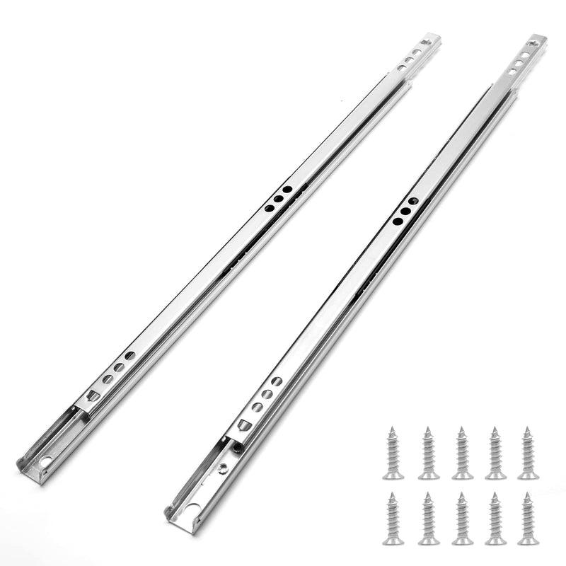 [AUSTRALIA] - Suiwotin 12 Inch Drawer Slides, Metal Drawer Slide Small Drawer Rails Ball Bearing Two Way Slide Track Rail Pack of 2 (0.7" Wide) 12" - 2PCS 2 Sections 