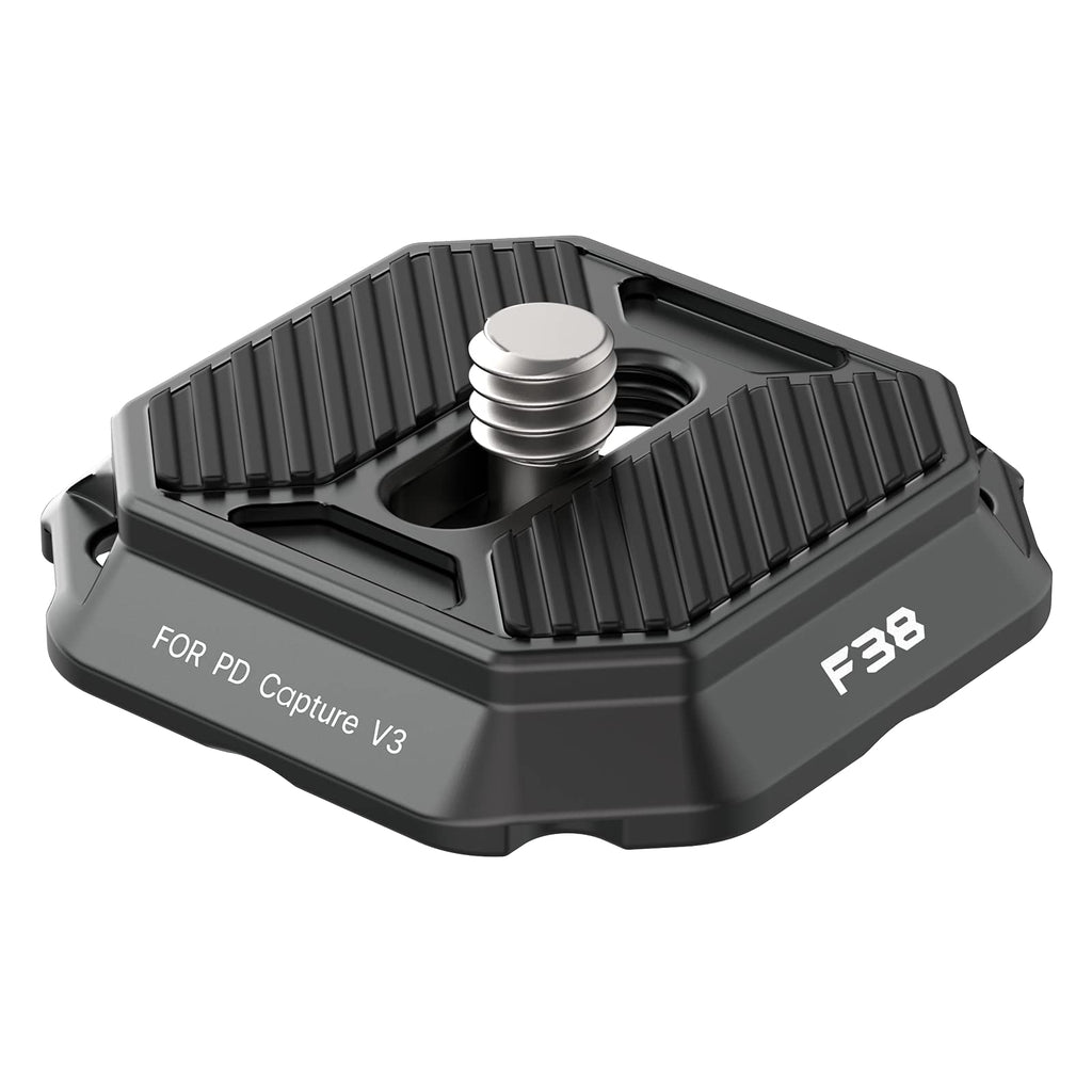 FALCAM F38 Camera Quick Release Plate Compatible with PD Capture Camera Clip V3, 38mm Standard Arca-Swiss Mounting Adapter w 1/4" Screw, Fits for Sony Canon Monopod DSLR Slider (Top Plate Only) F38 & PD Capture Clip V3