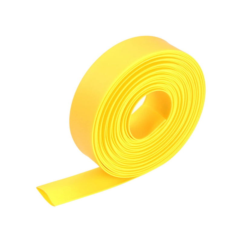 Aicosineg Heat Shrink Tubing 2:1 Heat Shrink Wrap Cable Sleeve Heatshrink Tube Dia 12mm Insulation Heat Shrink Tube Length 5m Yellow 1Pcs