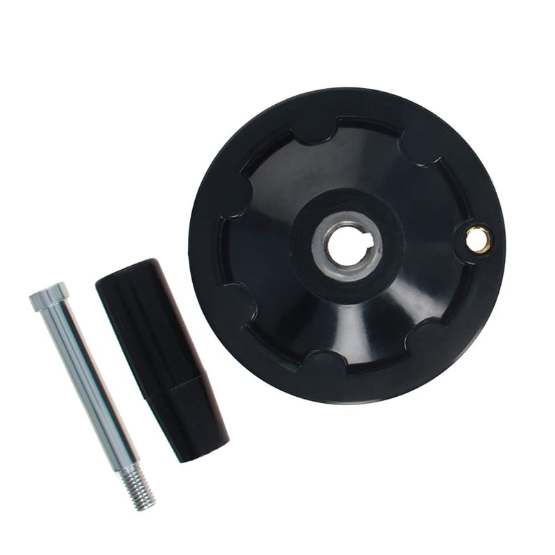 Aicosineg Round Handwheel for Lathe Milling MachineRipple Hand Wheel with Revolving Handle 12mm x 100mm1PCS 12mm x 100mm