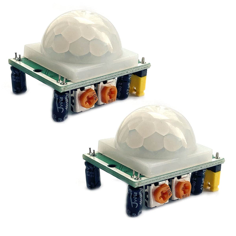 Kiro&Seeu 2PCS HC-SR501 Pyroelectric Infrared IR PIR Human Motion Sensor Detector Module Compatible with Ard-uino Raspberry Pi, R501-IS-MD-2P
