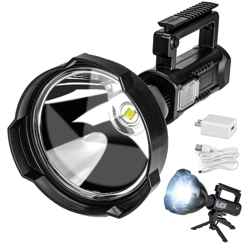 [AUSTRALIA] - Venlon Superbright Big Size Rechargeable LED Handheld Flashlight Spotlight 4 Modes High Power Portable Waterproof Searchlight for Camping Hunting Outdoor (P50 Medium Size) P50 Medium Size 