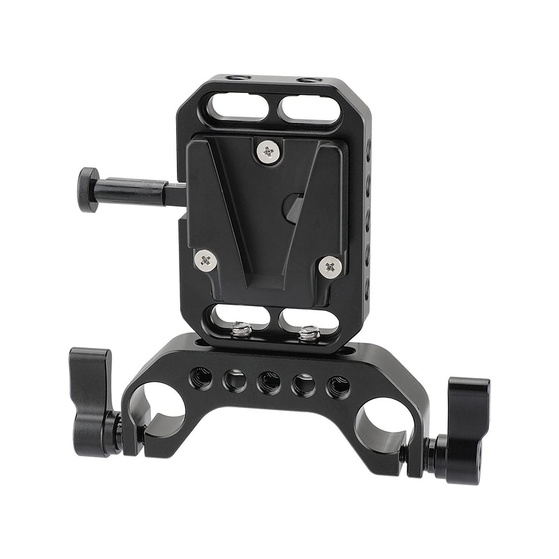 CAMVATE V-Lock Quick Release Adapter with 15mm Railblock Rod Holder for Camera Cage Kit / Shoulder Rig - 2865