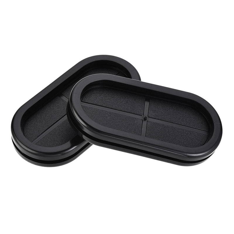 uxcell Rubber Grommet Oval Double-Sided Mount Size 85 x 38 mm for Wire Protection 4pcs 17