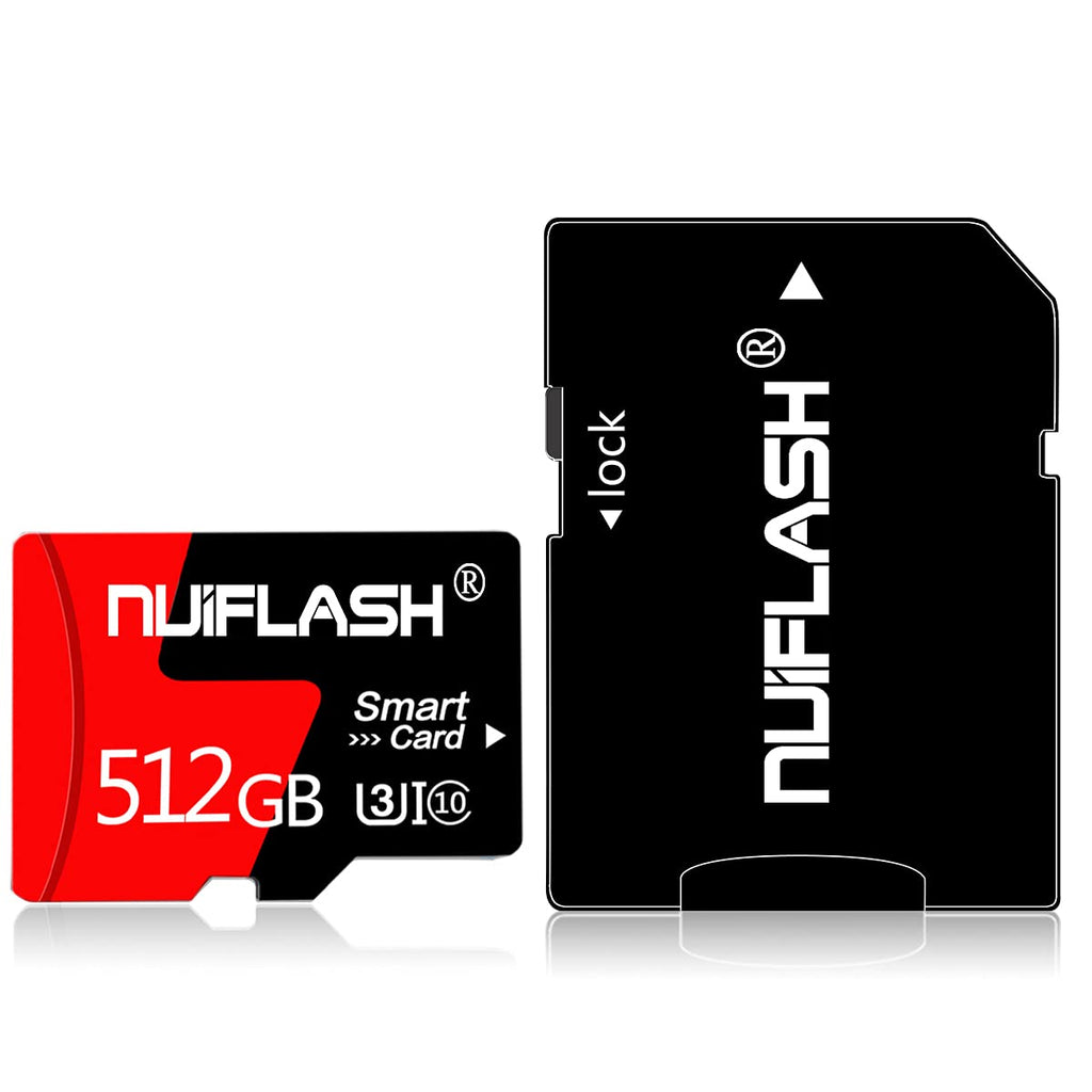 512GB Micro SD Card (Class 10 High Speed) SD Memory Card/TF Memory Card with SD Card Adapter for Camera, Phone, Computer, Surveillance,Drone
