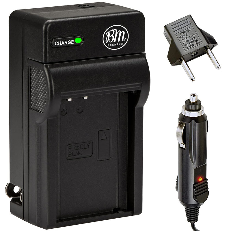 BM Premium BLS-1, BLS-5, BLS-50 Battery Charger for Olympus E-PM1, E-PL1, E-PL2, E-PL3, E-PL5, E-PL7, E-PL8, E-PL9, E-PL10, OM-D E-M5 III, OM-D E-M10, E-M10 III, E-M10 IV, Stylus 1 (BCS-5 Replacement)