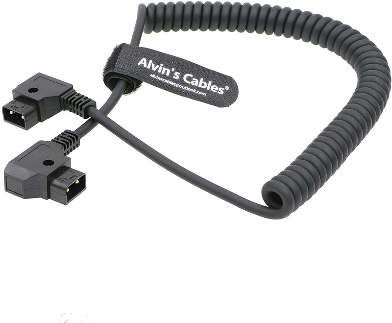 Alvin’s Cables D-Tap Male to Dtap Male Coiled Extension Cable for DSLR Rig Battery