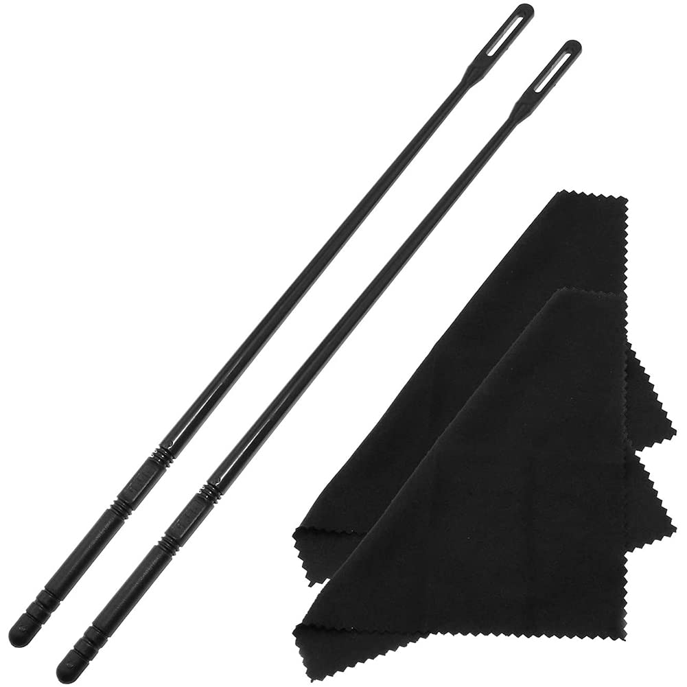 2 Sets Flute Cleaning Rod and Cloth Cleaning Swabs Flute Cleaning Kit Flute Polishing Cloth Woodwind Instruments Flute Sticks