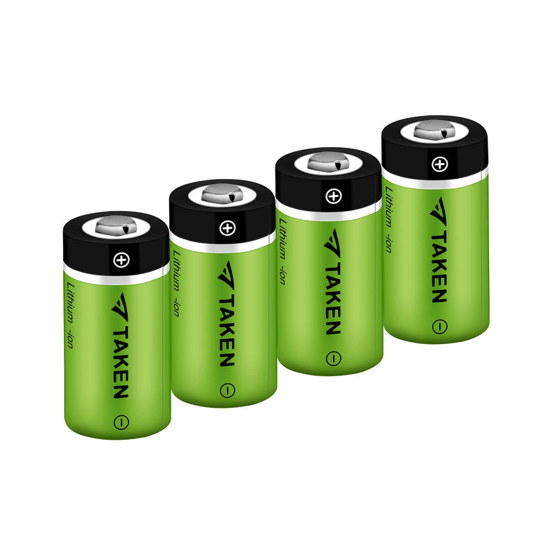 Taken 4 Pack 3.7V 750mAh Rechargeable Batteries for Arlo Cameras (VMC3030/VMK3200/VMS3330/3430/3530), Flashlight, Microphone