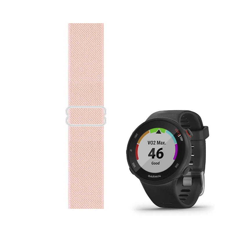 C2D JOY Stretchy Loop Nylon Strap Compatible with Garmin forerunner 45/45S Bands Replacement Accessory Adjustable Elastic One Size (Fits 5.1"-8.3" wrists) Pink