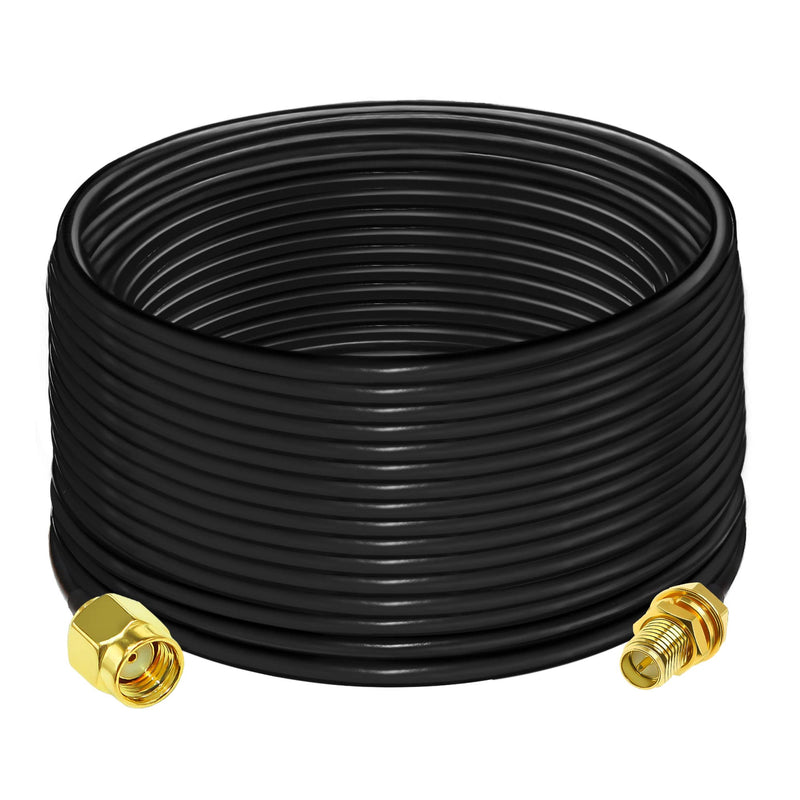 RP SMA Cable RG58 49.2 FT(15M) TUOLNK RP-SMA Female to RP-SMA Male Extension Cable 50ohm for Outdoor Antenna RPSMA Coax Cable 49.2ft