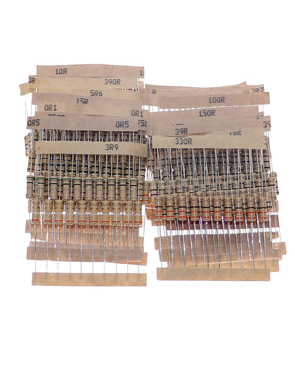 Cermant 300pcs 30 Values Resistor Kit 0.1ohm-750ohm with 5% 1W Carbon Film Resistors Assortment for DIY Projects and Experiments 300 pcs Carbon Film Resistor