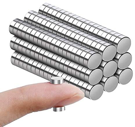 RHINOCATS 45 pcs Refrigerator Magnets，Fridge Magnets，Round Ferrite Magnets, Multi-Use for Office, Hobbies, Crafts and Science, Tiny Size：8mm x 3mm(DxH) 8x3mm45Packs