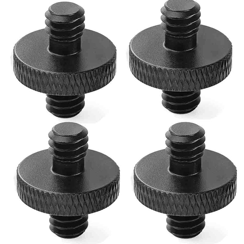 1/4" Male to 1/4" Male Threaded Tripod Screw Adapter Double Sided Standard Mounting Thread Converter for Camera Cage Mount(4 Pcs)