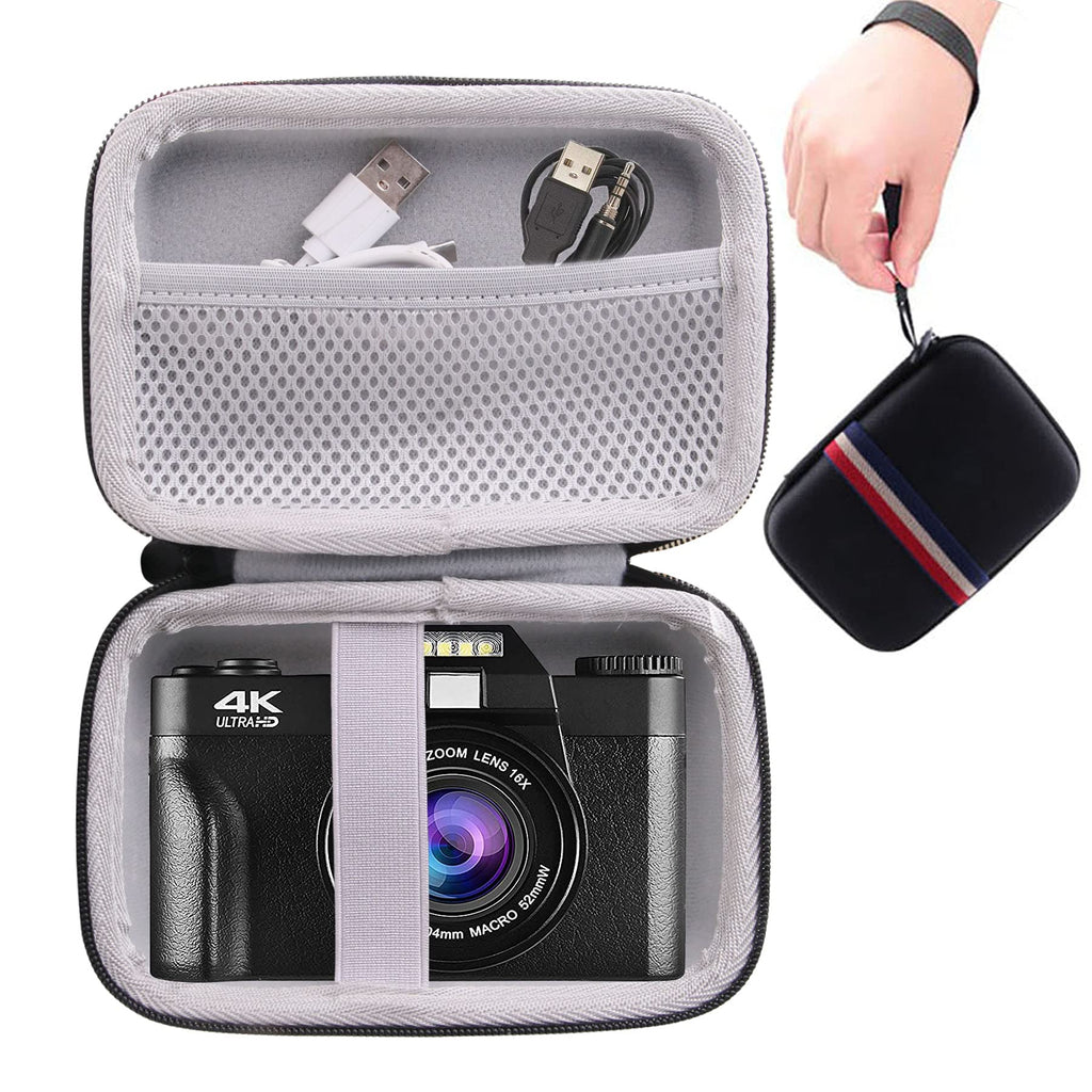 JINMEI Hard EVA Carrying Case Compatible with OIEXI/LINNSE/AiTechny 4K Digital Vlogging Camcorder, Travel Carrying Case. (Small) Small