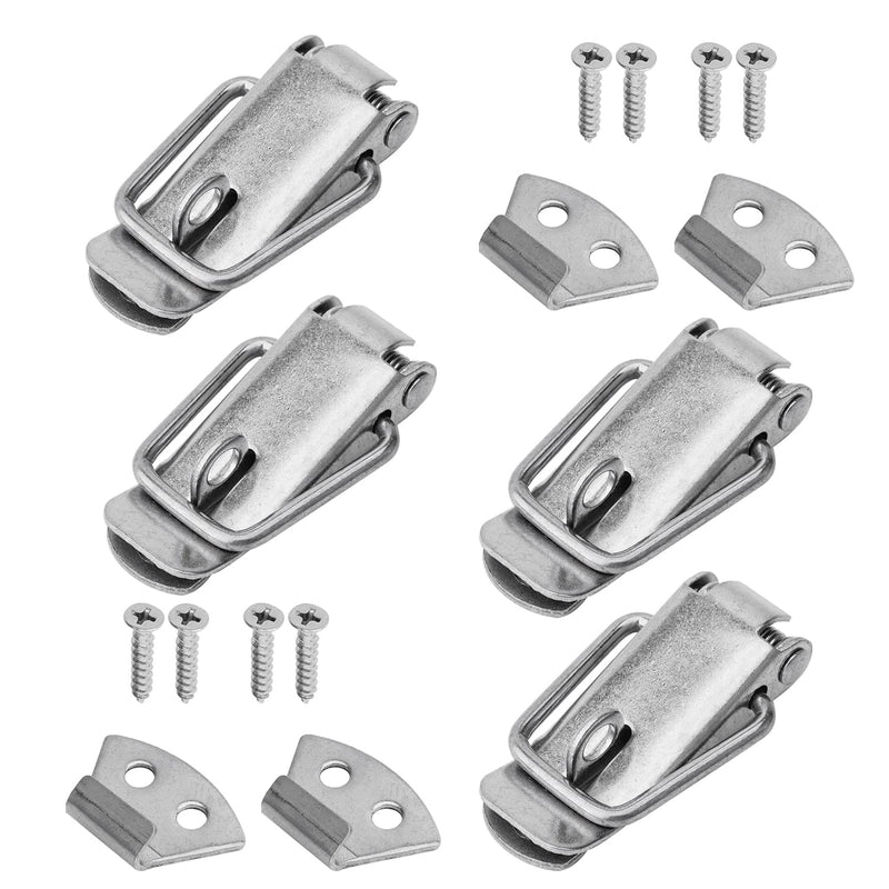 [AUSTRALIA] - Juvielich Knob Hasp Locks Twist Keyed Hasp Lock Stainless Steel Safety Hasp Latches Keyed for Small Doors Cabinets File Drawer Lock Freezer Door Lock Silver 58mm 4PCS 