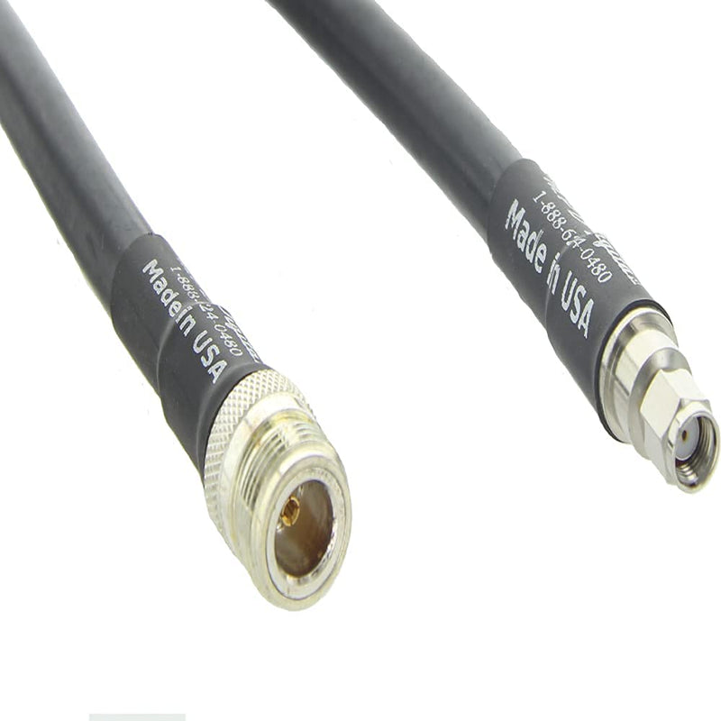 MPD Digital Genuine Times Microwave LMR-400 LMR400 RF Coaxial Cable with N Female and RP-SMA Male Connectors for Hotspot, WiFi, Radio Transmitters, Antenna, 3ft 3