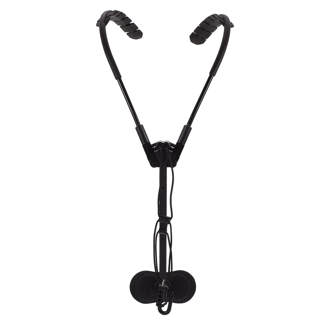 Saxophone Shoulder Harness Comfortable Saxophone Neck Strap Hook Aluminum Metal Sax Holder Sax Strap for Saxophone Alto Sax Soprano Clarinet, Black