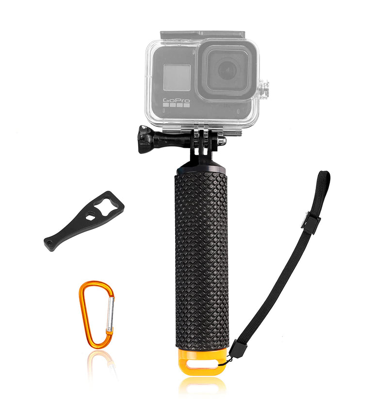 YonGoo Waterproof Floating Hand Grip Compatible with Gopro Hero 9 8 7 6 5 Max Session 4 3+, Handle Mount Accessories for Fusion, DJI Osmo Action Cameras, Yellow
