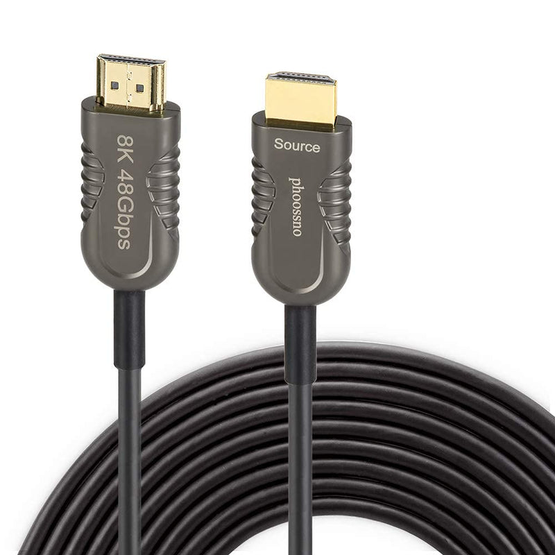 Certified 8K Fiber Optical HDMI 2.1 Cable Ultra High Speed HDMI Cable 48Gbps 25ft 7.5m phoossno Gen1 HDR eARC HDCP2.2 2.3 Support 4K 120Hz 8K60Hz Compatible with PS5 Xbox TV Monitor PC 7.5m Gen 1