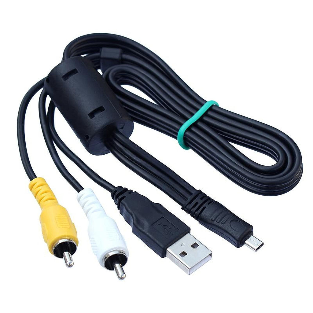 Replacement UC-E6 Camera Mini 8Pin USB Data Cable with Video AV RCA Dual Multi-Function Compatible with Digital Camera SLR DSLR D3200 D3300 Coolpix L340 L32 A10 P520 P510 S9200 and More (0.8M)