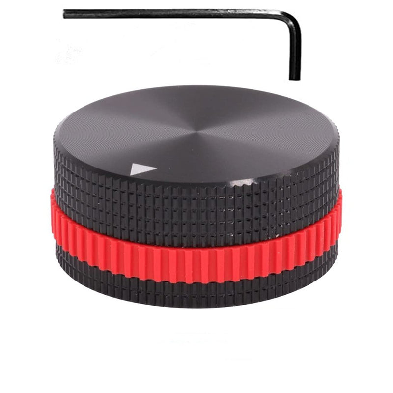 Szliyands 40 x 18mm Aluminum Alloy Potentiometer Control Knob Volume Audio Electric Guitar Bass Screw Type, for 6mm Diameter Shaft (Red) Red