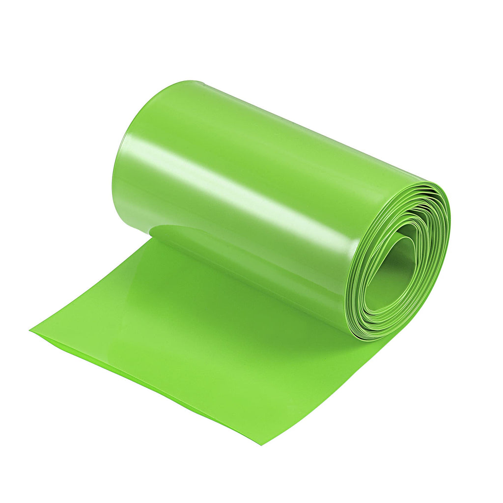 MECCANIXITY Battery Wrap PVC Heat Shrink Tubing 4" Flat Width 13 Feet Green Good Insulation for Battery Pack 13ft