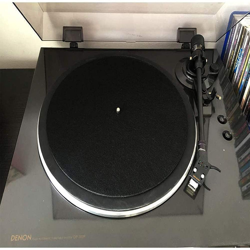 sdroceRyaM Turntable Mat， Slipmat for Vinyl LP Record Players， High-Fidelity Audiophile Acoustic Sound Support ，3mm ，black，10 inch