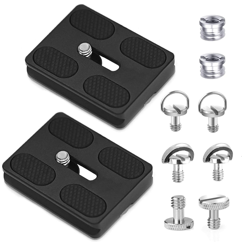 [AUSTRALIA] - Universal Tripod Quick Release Plate, Niewalda Quick Release Plate, Arca Swiss Plate with 1/4 Inch Slotted Screw, C-Ring/D-Ring Screw, 1/4"-3/8" Screw, for DSLR Camera Tripod Ballhead(PU-50) PU-50 