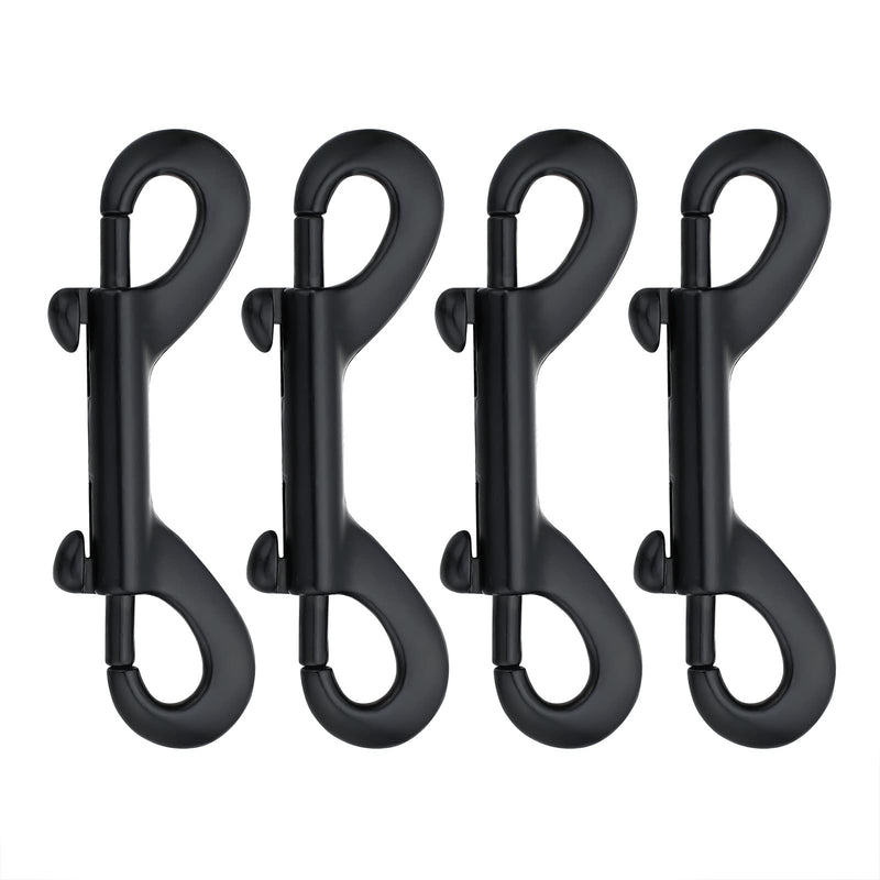[AUSTRALIA] - Double Ended Bolt Snaps Hook Black Trigger Clips Chain Metal Clips 4pcs 
