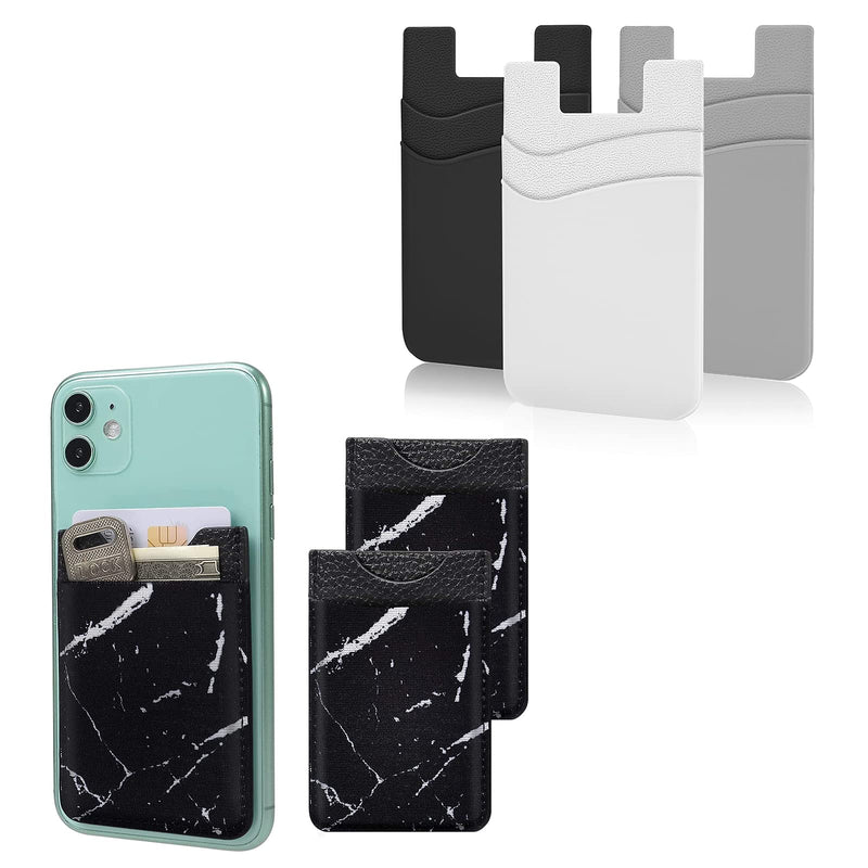 Phone Card Holder, SHANSHUI Silicone Phone Wallet Stick On Credit Card Holder Phone Pocket for Almost All Smartphones