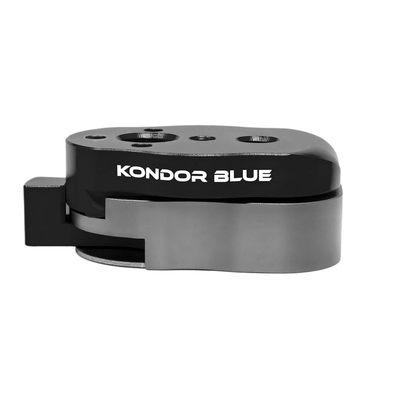 KONDOR BLUE Mini Quick Release Plate for Camera Tripod, Gimbal, Video Monitor, Magic Arm, Flash Bracket, Stabilizer | Arri 3/8" Mount and 1/4" Threads (Black | Gray) Black | Gray