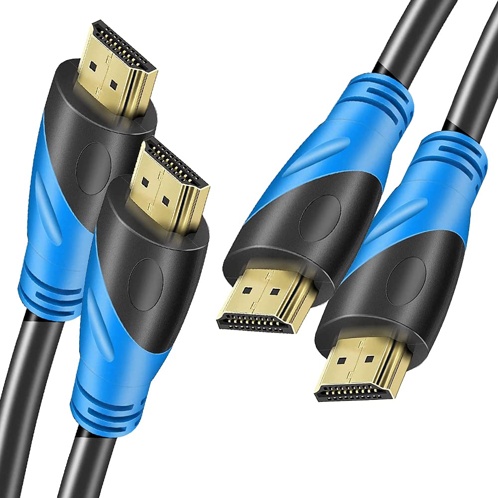 4K HDMI Cable 2Pack 5FT - Rommisie (HDMI 2.0,18Gbps) Ultra High Speed Gold Plated Connectors,Ethernet Audio Return,Video 4K,FullHD1080p 3D Compatible with Xbox Playstation Arc PS3 PS4 PS9 PC HDTV 2Pack - 5FT