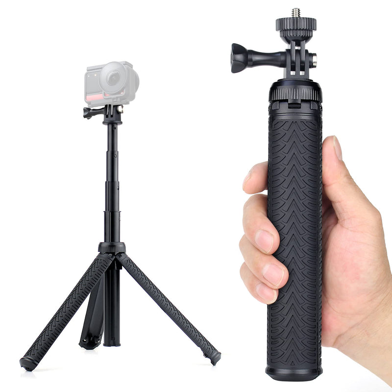 YALLSAME Aluminum Selfie Stick for GoPro Hero 10 9 8 7 6 5 4 3 Max Fusion Session AKASO SJCAM DJI OSMO Action Camera Used as Extendable Telescoping Monopod Pole Hand Grip Tripod Stand Selfie Stick Monopod