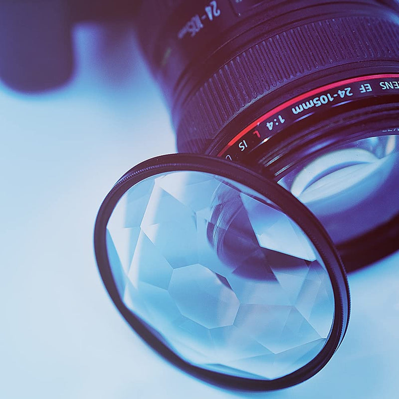 SAKUINER Prism Glasses 77mm Kaleidoscope Prism Lens fx Creative Photography Main Object Multiple Refraction Photography Prism Filter Kaleidoscope prism 77mm