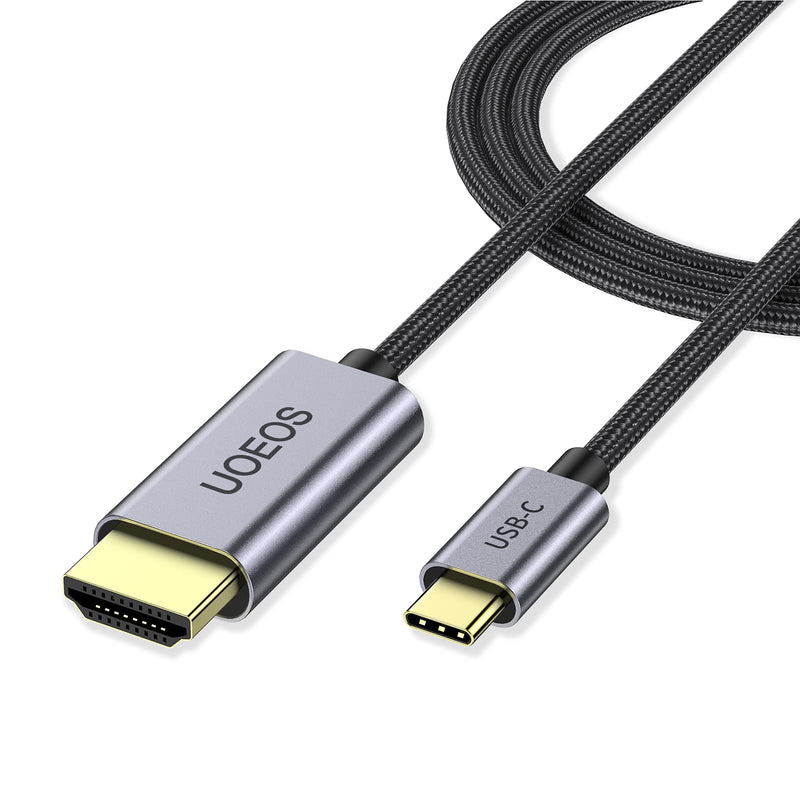 USB C to HDMI Cable 4K Adapter, uoeos USB Type-C to HDMI Portable USB C Cable 4ft Compatible with Ipad MacBook Pro,xps13,Pixelbook,Chromebook,Surface pro,Compatible with Thunderbolt 3