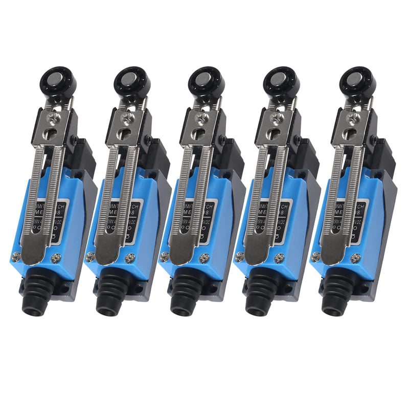 AEDIKO ME-8108 Limit Switch Adjustable Roller Lever Arm Momentary Limit Switch NC-NO for CNC Mill Laser Plasma 3D Printer Door Switch 5pcs