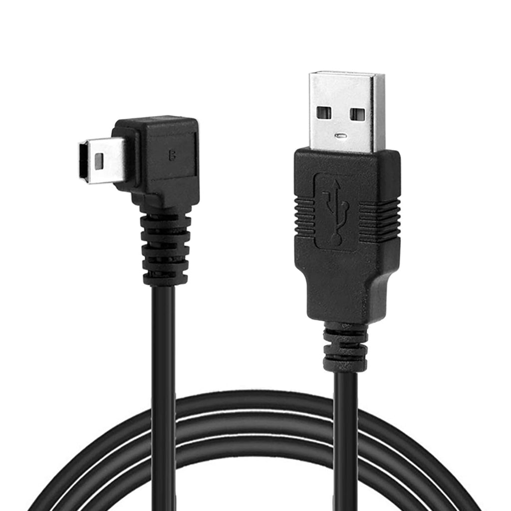 11.5FT 90 Degree Mini 5-pin Data sync Cord Charging Cable Compatible with Garmin Nuvi GPS Dash cam,GPS Navigator,Sports Action Camera GoPro Hero 4 3+ 3,Digital Camera,MP3 and More Products-Turn Left Right Angle/ 11.5FT