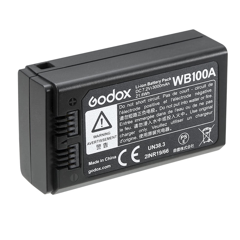 Godox WB100A WB100 Lithium Battery for Godox AD100 Pro Pocket Flash and Godox V1 Flash, Such as Godox V1-S Godox V1-N Godox V1-C Godox V1-F Godox V1-O Round Head Camera Flash